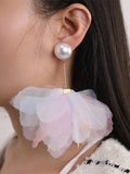 Momentlover Three-Dimensional Flower Drop Earrings