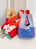 Momentlover Floral Woven Handbag Bags
