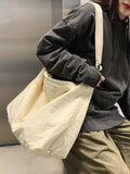 Momentlover Casual Canvas Solid Color Bags Accessories