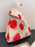 Momentlover Woven Contrast Color Handbags Bags