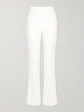 Momentlover High-Low Wrap Falbala Solid Color V-Neck Shirts Tops&Pants Two Pieces Set