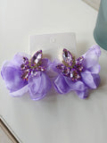 Momentlover Flower Shape Drop Earrings