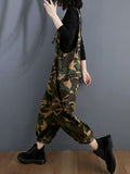Momentlover Original Camouflage Elasticity Harem Denim Overalls