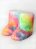 Momentlover Round-Toe Keep Warm Colorful Boots