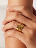 Momentlover Rhine Stones Adjustable Rings Accessories