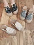Momentlover Rhombic Flat Shoes Casual Shoes Slippers