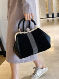 Momentlover Split-Joint Sequined Geometric Handbags Crossbody Bags Bags