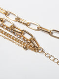 Momentlover Original Simple Rhinestone Chains Bracelet