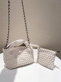 Momentlover Woven Solid Color Handbags Bags