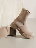 Momentlover Split-Joint Round-Toe Boots