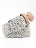 Momentlover 20 Colors Simple Contrast Color Weave Belt