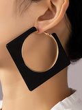 Momentlover Hollow Geometric Normcore Drop Earrings