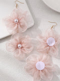 Momentlover Three-Dimensional Flower Drop Earrings