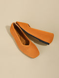 Momentlover V-Cut Solid Color Pointed-Toe Flats