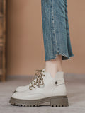 Momentlover Split-Joint Round-Toe Rivet Lace-Up Dr. Martens Boots Boots