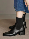 Momentlover Split-Joint Solid Color Chelsea Boots Boots