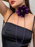 Flower Shape Lace-up Dainty Necklace Accessories