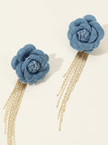 Momentlover Tasseled Flower Shape Earrings Accessories