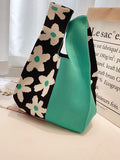 Momentlover Contrast Color Floral Bags Accessories Handbags