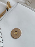 Momentlover Urban Split-Joint Solid Color PU Shoulder Bag Saddle Bag