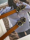 Momentlover Split-Joint Flower Shape Belts