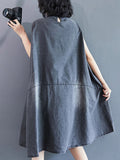Momentlover Original Split-Joint With Pocket Denim Dress