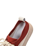 Momentlover Lace-Up Contrast Color Platform Shoes Casual Shoes