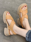 Momentlover Open Toe Sandals Platform Shoes