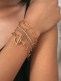 Momentlover Original Simple Rhinestone Chains Bracelet