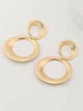 Momentlover Statement Hollow Solid Color Geometric Earrings Accessories