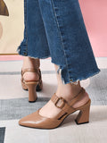Momentlover Closed-Toe Casual Pumps Shoes Sandals