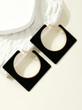 Momentlover Hollow Geometric Normcore Drop Earrings