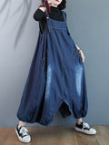 Momentlover Simple Denim Buttoned Overalls&Dress