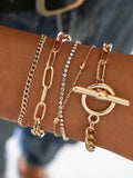 Momentlover Original Simple Rhinestone Chains Bracelet