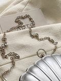 Momentlover Shiny Shell Shape Chains Handbags Crossbody Bags Bags