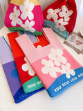 Momentlover Floral Woven Handbag Bags