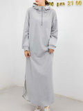 Momentlover Simple Loose 2 Colors Long Dress