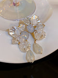 Momentlover Stylish Rhinestone Pearl Earrings Accessories