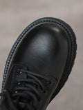 Momentlover Split-Joint Round-Toe Rivet Lace-Up Dr. Martens Boots Boots