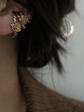 Momentlover Retro Simple Rose Ear Clips Earrings Accessories