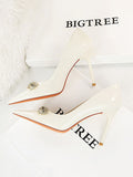 Momentlover Split-Joint Shallow Cut Pointed-Toe Pumps