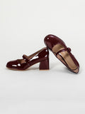 Momentlover Split-Joint Shallow Cut Round-Toe Pumps Mary Janes