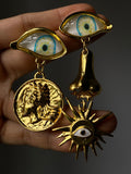 Momentlover Geometric Eye Shape Earrings Accessories Drop Earrings