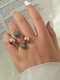 Momentlover Stylish Selection Adjustable Geometric Rings Accessories