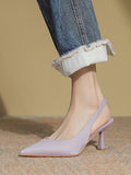 Momentlover Solid Color Sandals Pumps