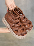 Momentlover Casual Hollow Gladiator Shoes Platform Sandals