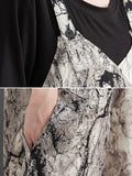 Momentlover Vintage  Printed Loose Wide Leg  Overalls
