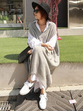 Momentlover Loose V-neck Woolen Waistcoat