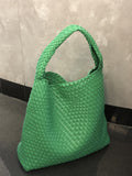 Momentlover Woven Solid Color Handbags Bags