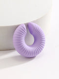 Momentlover Solid Color Geometric Ear Clip